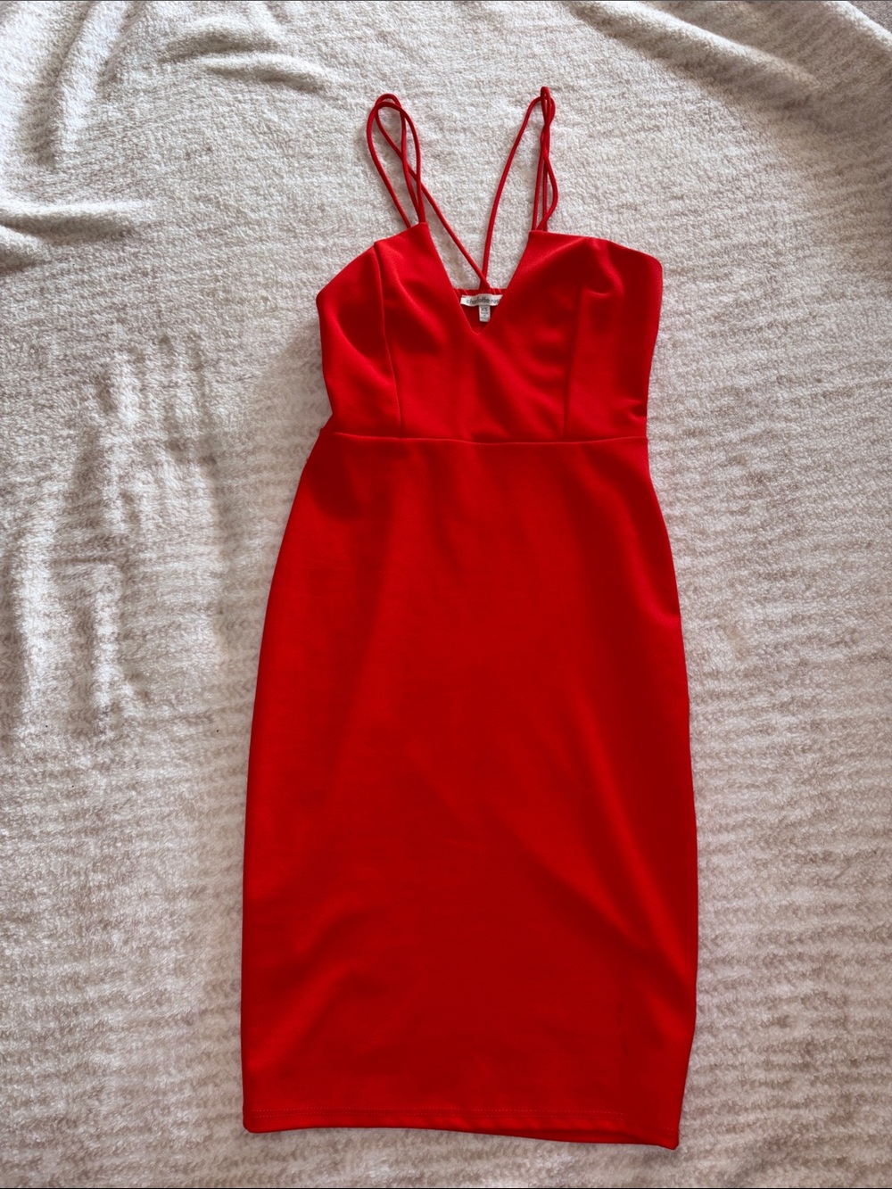 Charlotte Russe Red Spaghetti-Strap Midi Dress